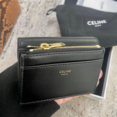 celine compact wallet triomphe